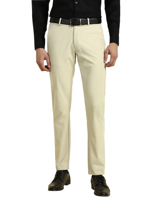 Allen Solly Beige Slim Fit Trousers-picture-34