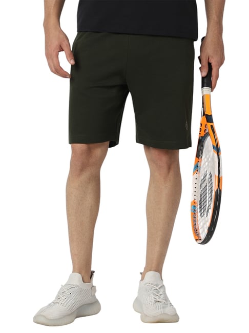 Van Heusen Green Cotton Slim Fit Sports Shorts-picture-38
