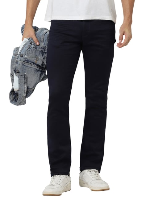 Van Heusen Navy Cotton Skinny Fit Jeans-picture-41