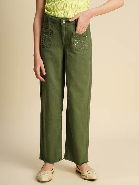 VERO MODA GIRL Capulet Olive Wide Leg Jeans