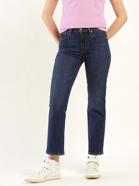 Levi's 724 Blue Cotton Slim Fit Jeans-picture-37