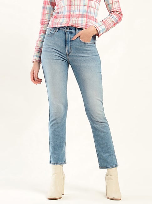 Levi's 724 Blue Cotton Slim Fit Jeans-picture-14