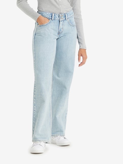 Levi's Light Blue Cotton Loose Fit Jeans