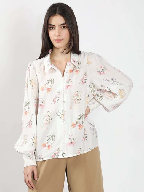 Vero Moda White Cotton Regular Fit Printed Shirt-picture-44