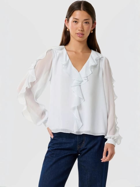 Forever New Novi Ruffle Front Blouse