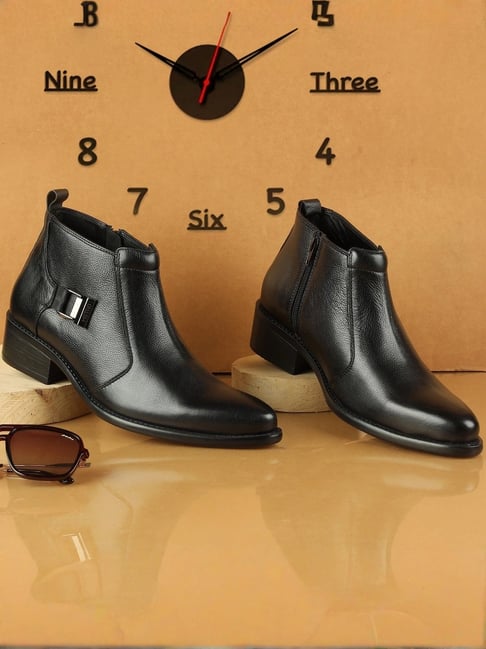 Metro Men's Black Formal Boots