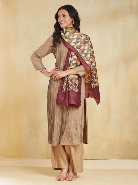 Fabindia Multicolored Regular Fit Printed Stole-picture-10