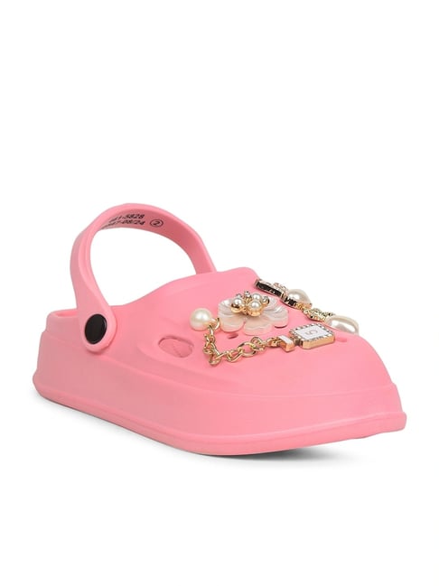 Bubblegummers by Bata Kids Pink Back Strap Clogs-picture-47