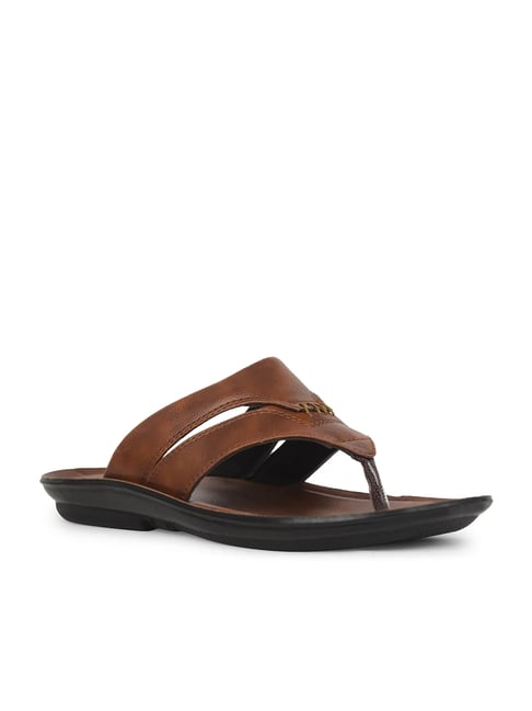 Bata Men's Tan Thong Sandals