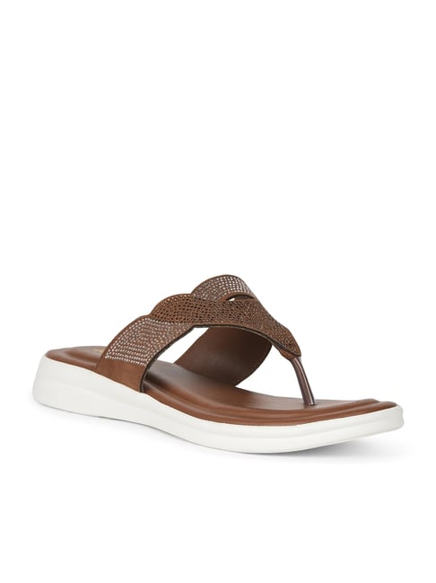 Bata Women's Tan Thong Sandals