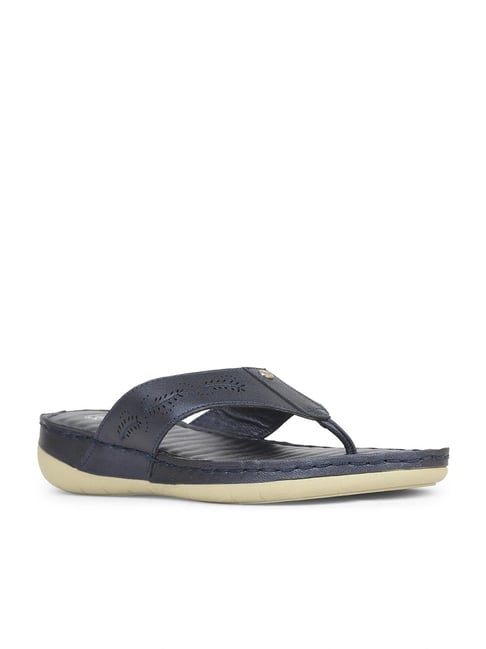 Scholl by Bata Women's Blue Thong Sandals-picture-21