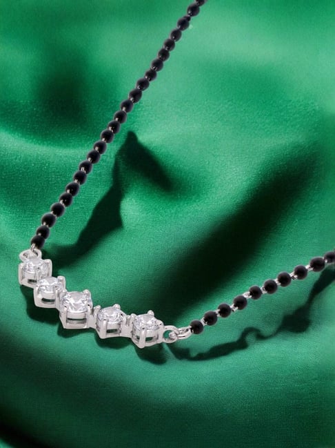 crash.club By CKC Delicate 925 Sterling Silver Mangalsutra with Cubic Zirconia Accents-picture-36