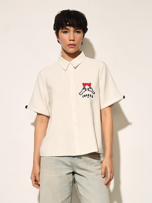 Only White Embroidery Shirt-picture-18
