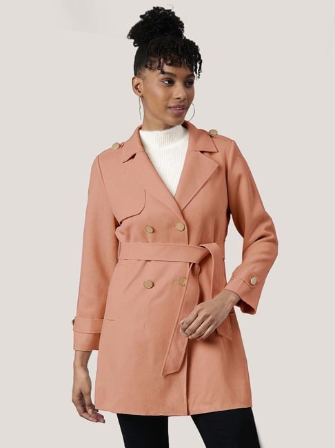 SHOWOFFFF Peach Regular Fit Jacket