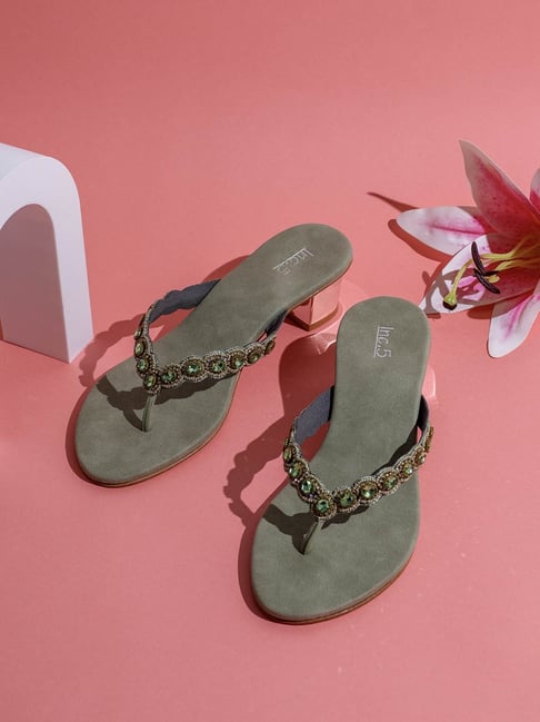 Inc.5 Women's Green Thong Sandals-picture-42