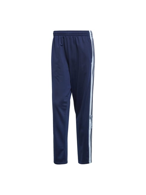 Adidas Originals Blue Regular Fit Striped Trackpants