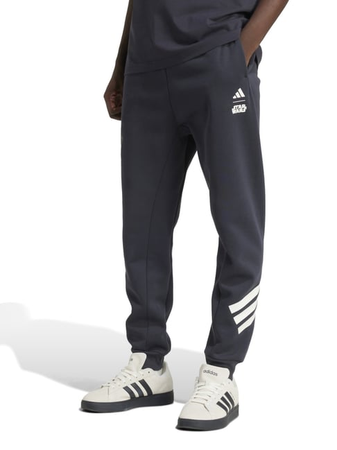 Adidas Grey Regular Fit Striped Sports Joggers