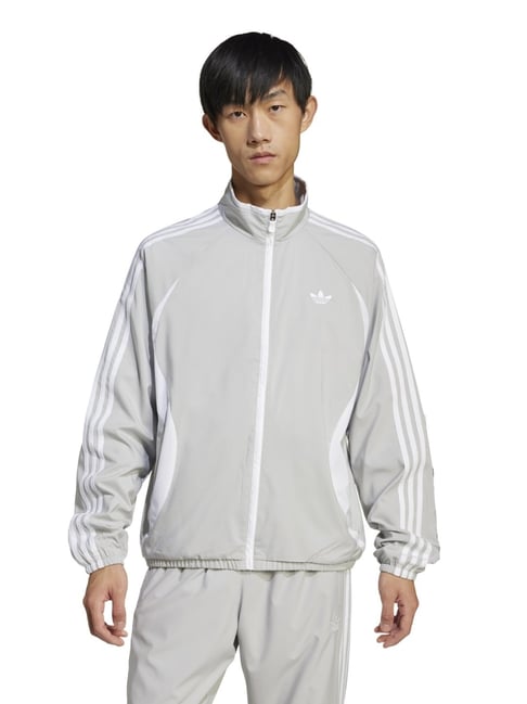 Adidas Originals Grey Regular Fit Sports Jacket-picture-27