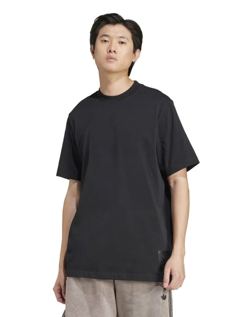 Adidas Originals Black Cotton Loose Fit Sports T-Shirt-picture-43
