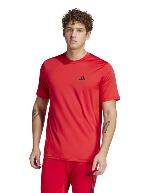 Adidas Red Regular Fit Sports T-Shirt-picture-44