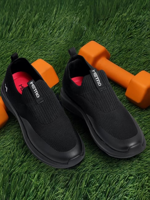 Metro Men's Black Walking Shoes-picture-16