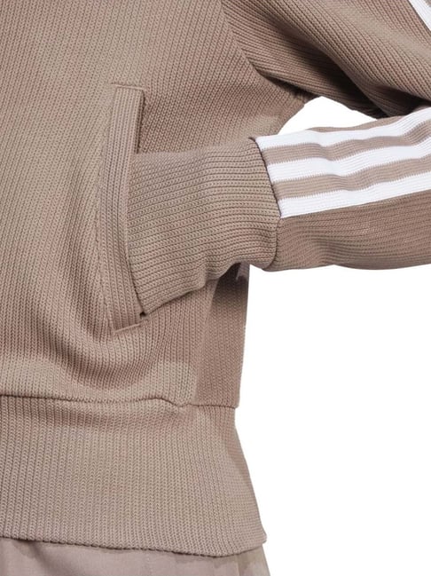 Adidas Originals Brown Cotton Slim Fit Sports Jacket