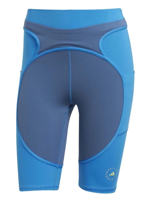 Adidas Blue Fitted Sports Shorts-picture-22