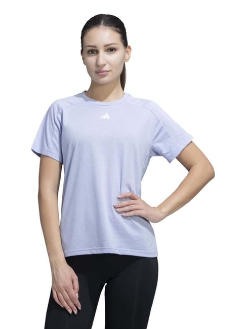 Adidas Purple Regular Fit Sports T-Shirt-picture-12