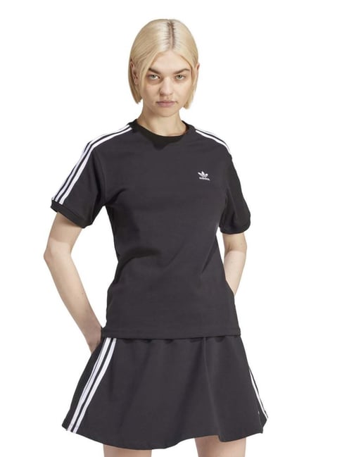 Adidas Originals Black Cotton Regular Fit Sports T-Shirt-image-46