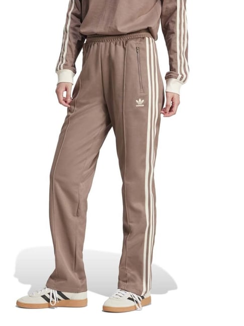 Adidas Originals Brown Cotton Regular Fit Track Pants