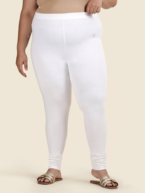 Twinbirds White Cotton Skinny Leggings