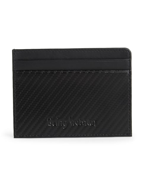 Being Human Black Woven Leather Wallet-picture-26