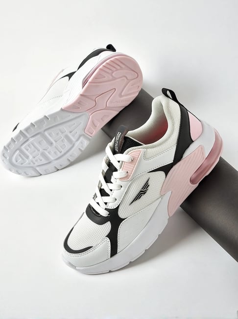Red Tape Women's White Black Sneakers