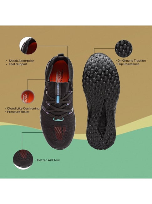 Tape Shoeless Running Red Tape Men's Black Running Shoes