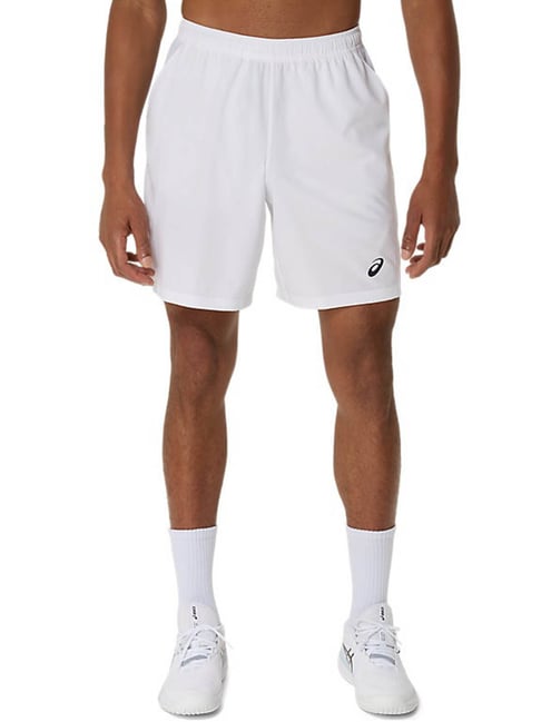 Asics White Slim Fit Sports Shorts
