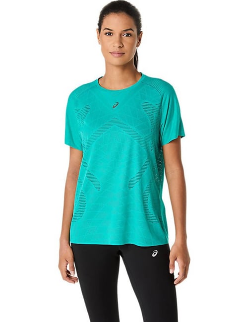 Asics Women's Wave Teal Metarun Ss Top-picture-26