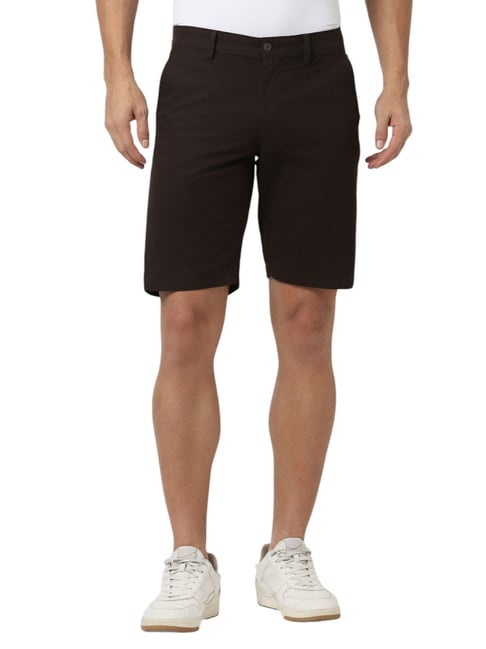 Van Heusen Brown Cotton Regular Fit Shorts-picture-39