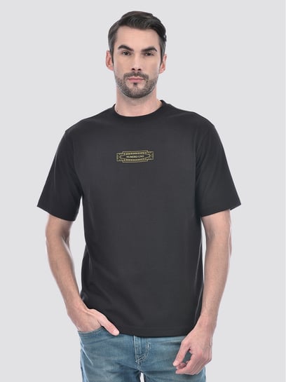 Buy Numero Uno Black Cotton Regular Fit Printed T-Shirt for Mens