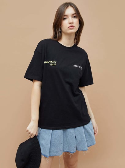 Ginger by Lifestyle Black Print T-Shirt