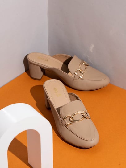 Inc.5 Women's Beige Mule Shoes
