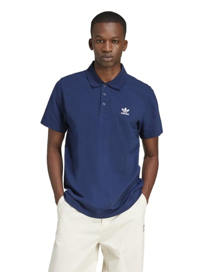 Adidas Originals Blue Cotton Regular Fit Polo T-Shirt