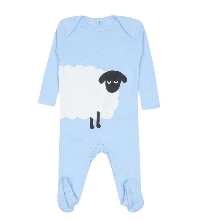 Buy Stella McCartney Kids Blue Sheep Print Babygrow Set for Boys