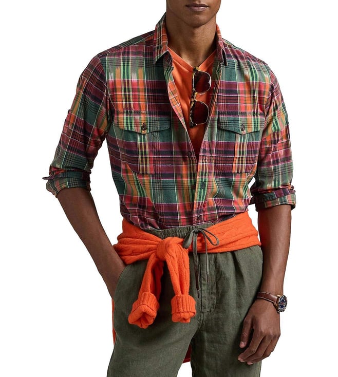 新品　POLO RALPH LAUREN Buy POLO RALPH LAUREN Men Multicoloured Classic Fit Madras