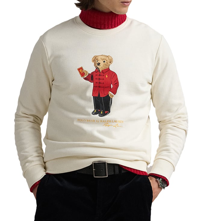 Buy POLO RALPH LAUREN Beige Lunar New Year Polo Bear Sweatshirt