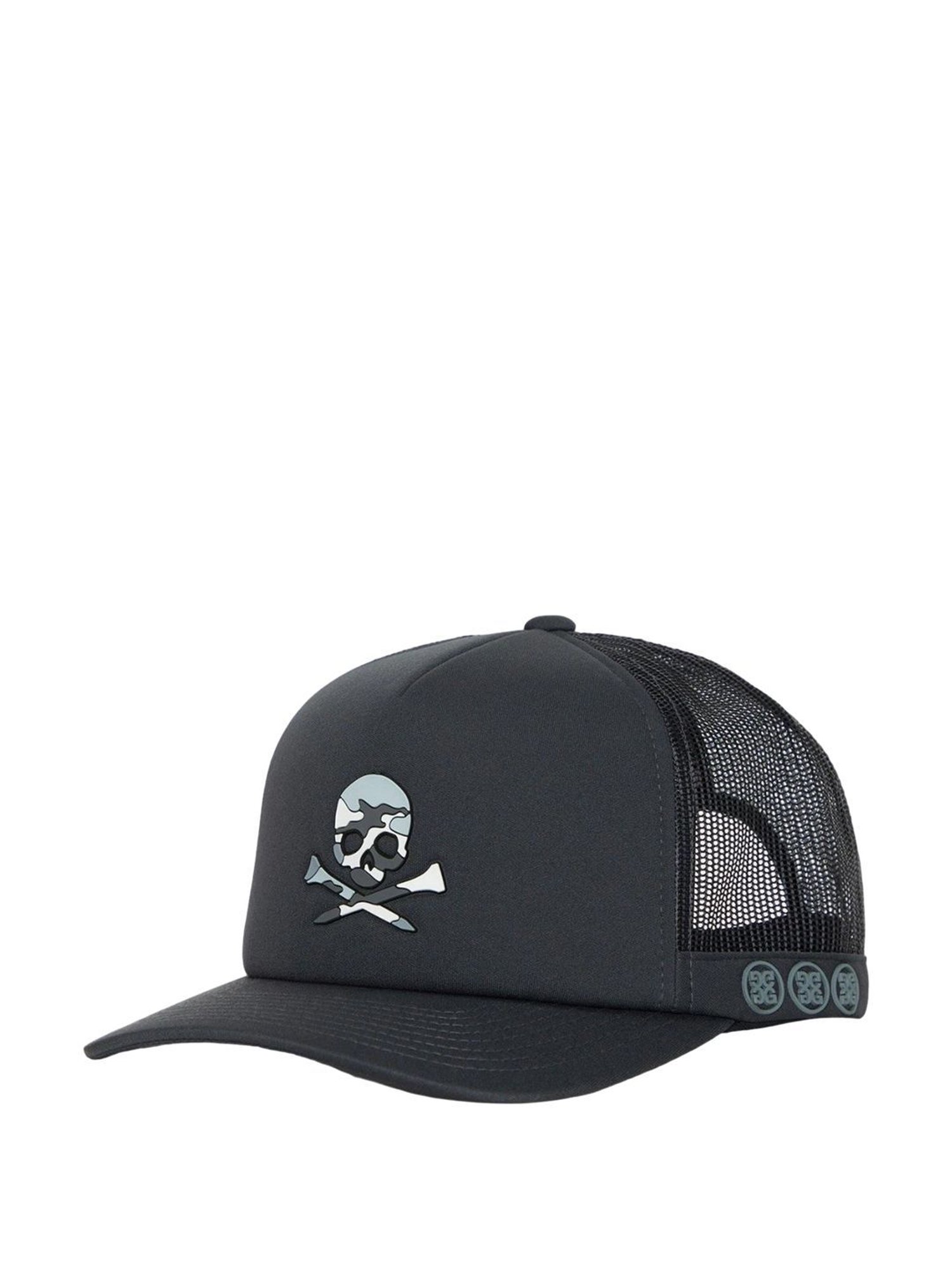 G/FORE Black CAMO SKULL Trucker Cap (Onesize)