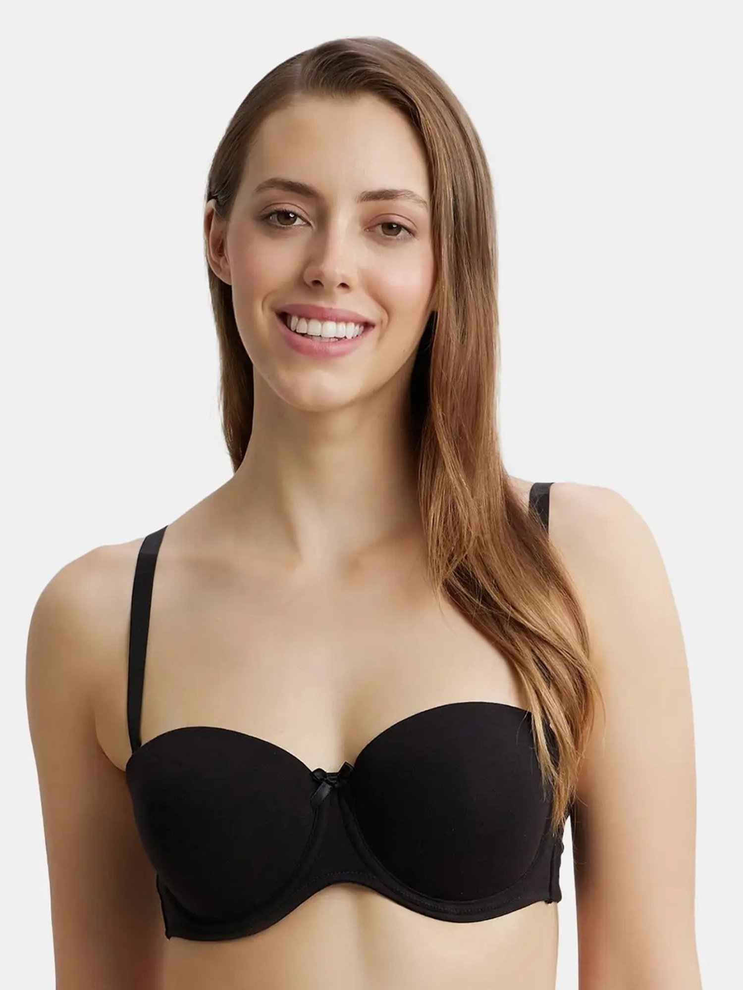 Buy Jockey Black Padded Under Wired FE52 Demi Cup Bra for Women
