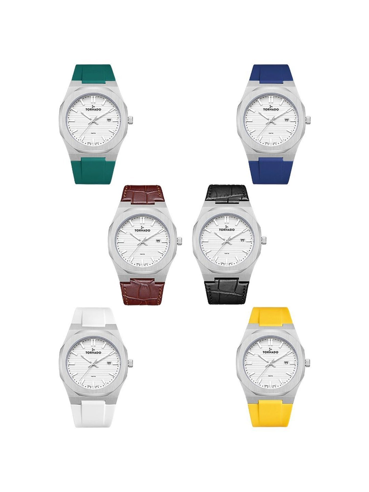 Buy TORNADO T23006C-SBSW-S Analog Watch with Extra 6 Straps for