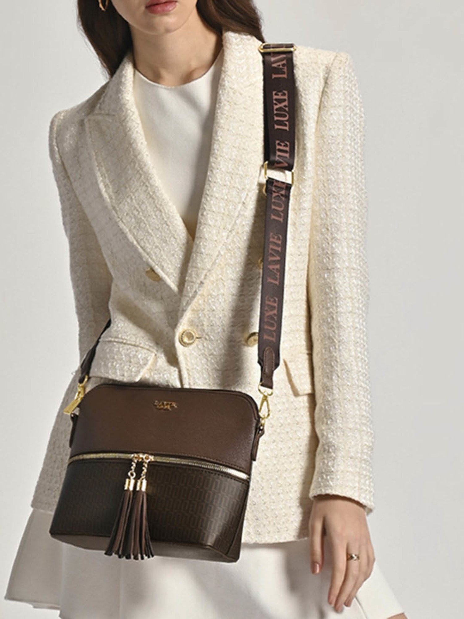 Buy Lavie Luxe Choco LX Mono Tiara25 Tsl Sling Handbag Online