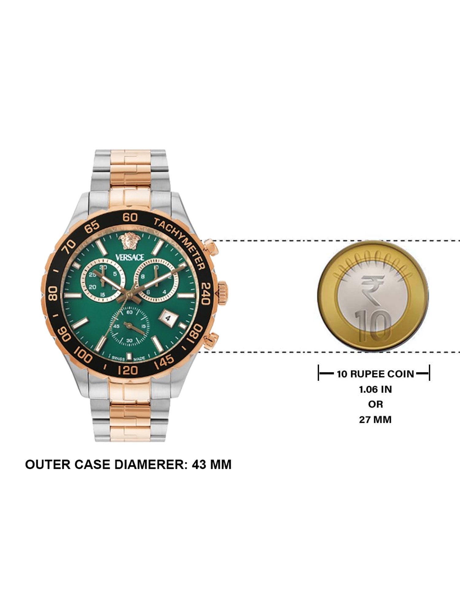 Versace VEPCA0424 New Hellen Chronograph Watch for Men