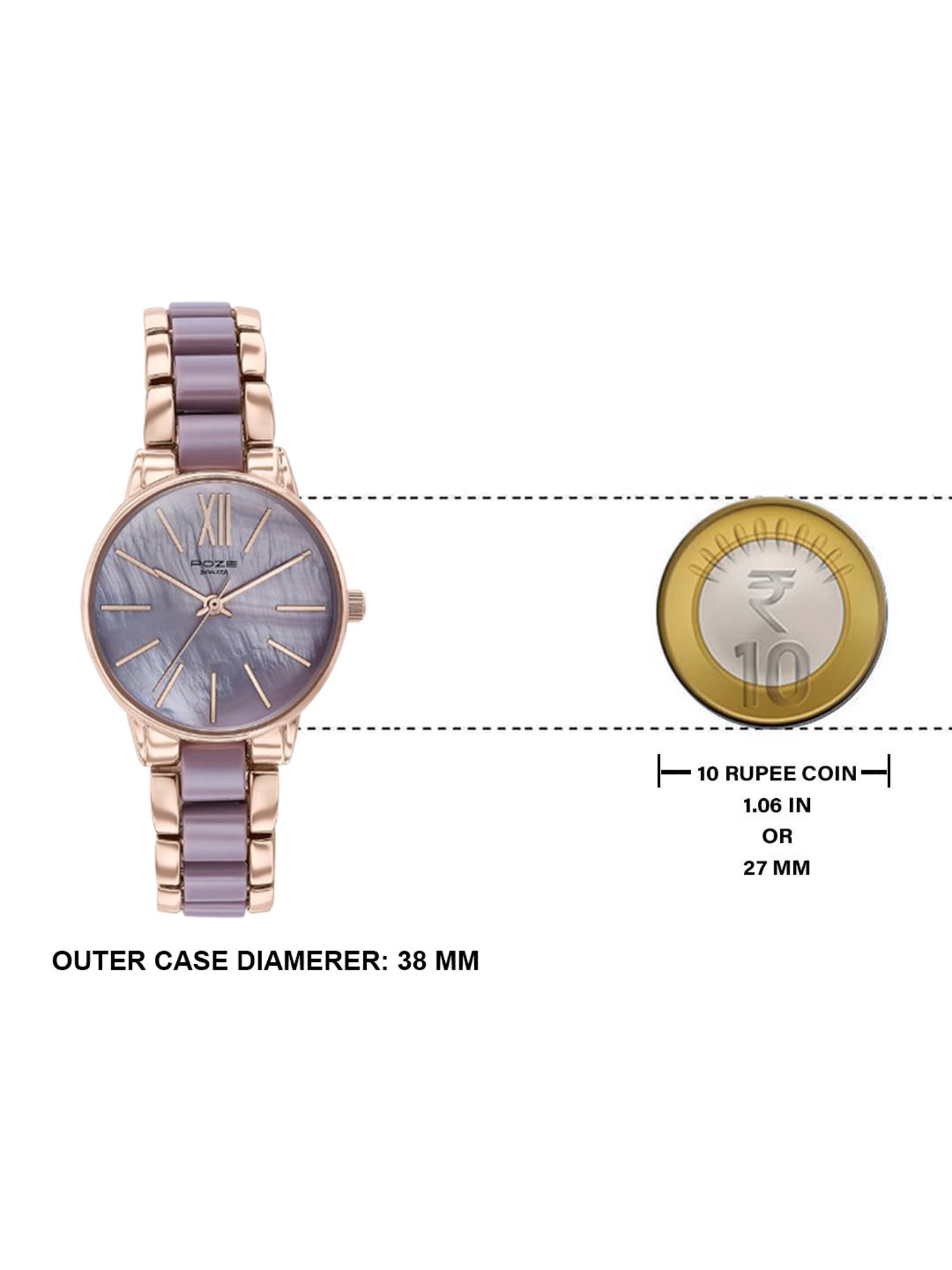 rsvpso　1105040 Sonata Poze SP80051KM04W Analog Watch for Women